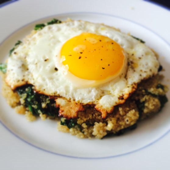 Kale, Quinoa, Egg breakfast