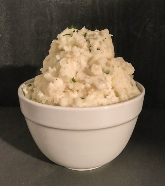 Goat Cheese & Chive Smashed Potatoes_damndelish
